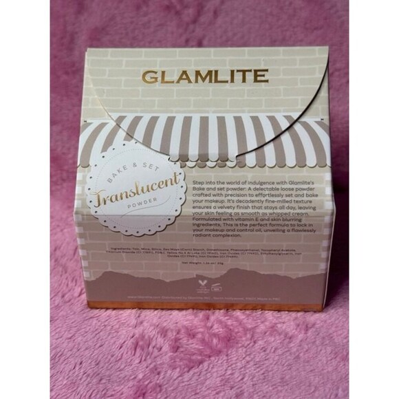 New! Glamlite Translucent Bake and Set Setting Powder BNIB NTW Cute Holiday Gift - Picture 2 of 4